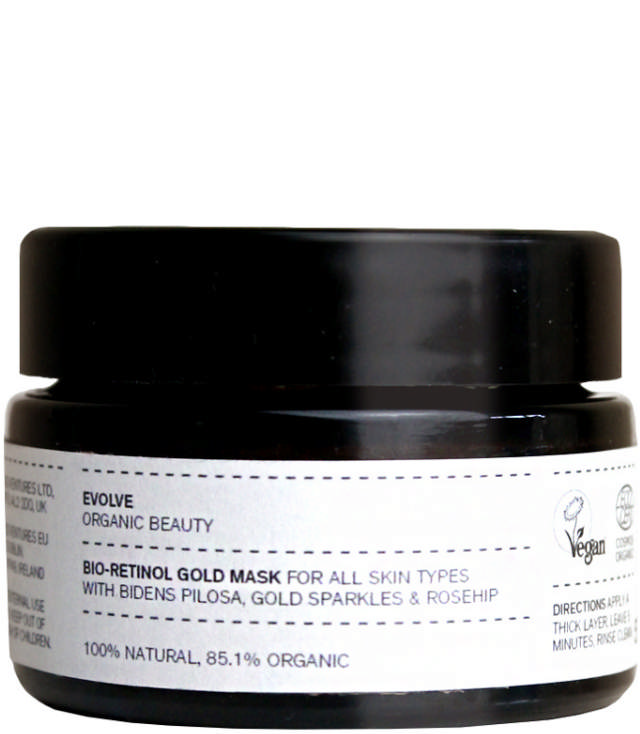 Evolve Organic Beauty Bio-Retinol Gold Mask, 30 ml.