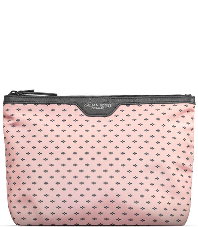 Gillian Jones Toilettaske i 100% genanvendt plastik - Rose m/sort print