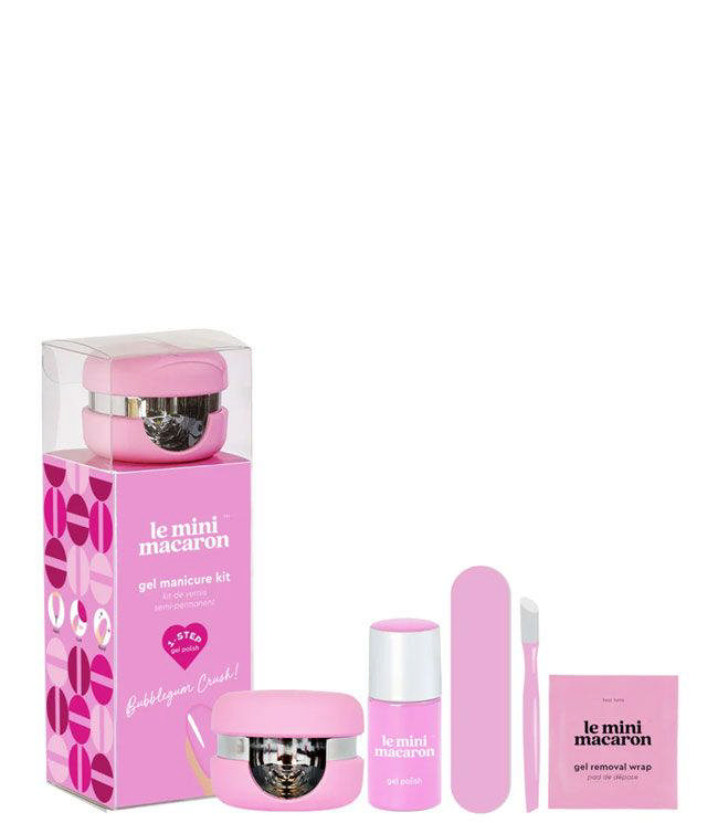 Le Mini Macaron Manicure Kit Bubblegum Crush, 10 ml.