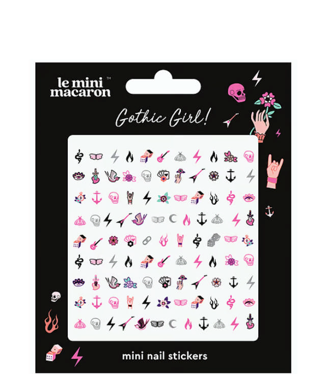 Le Mini Macaron Mini Nail Stickers Gothic Girl