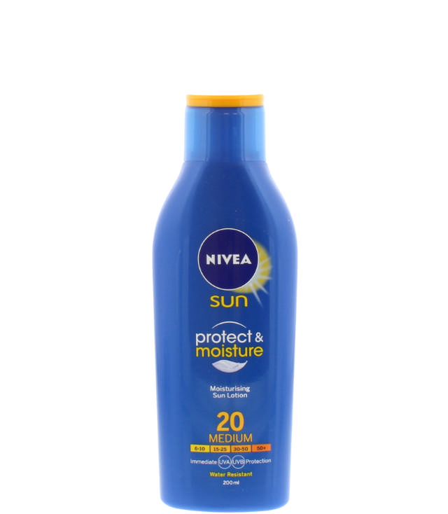Nivea Sun Protect & Moisture  Sun Lotion SPF20, 200 ml.