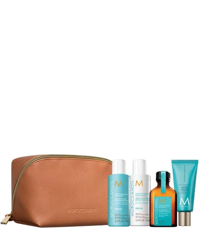 Moroccanoil Repair Travel Kit - Shampoo 70 ml + Conditioner 70 ml + Treatment 25 ml + Hand cream 40 ml